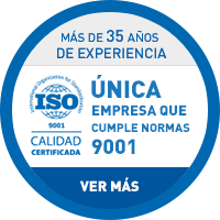 Más de 35 años de experiencia - única empresa que cumple normas ISO 9001
